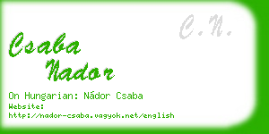 csaba nador business card